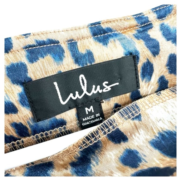 Lulu’s | M Medium Leopard Satin Skirt - Picture 3 of 8